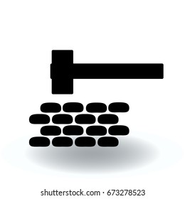 Logo hammer and masonry