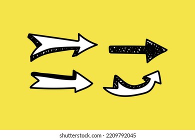 logo hand drawn doodle art arrow