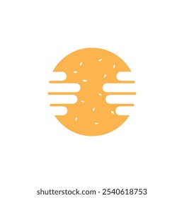 Botão de mão do logotipo com fundo em branco