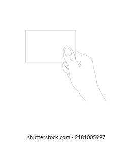 logo hand holding card illustration design