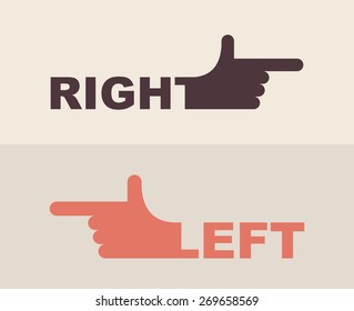 Logo Hand. Shows Direction Of Right Forefinger, Left  Index Finger