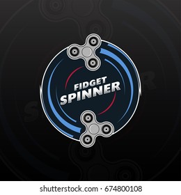 Logo hand spinner toys, vector illustration