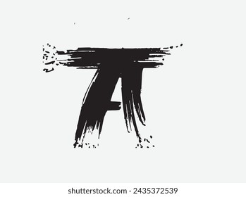  a  logo handlettering typography ink brush