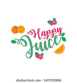logo Happy juice and fruit vector - Vector