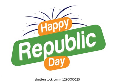 Logo Happy Republic Day for india