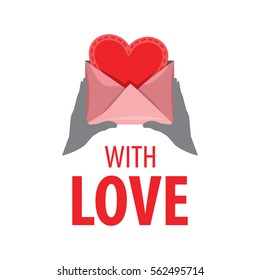 Logo Happy Valentine's Day. Illustration. Celebration