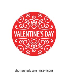 Logo Happy Valentine's Day. Illustration. Celebration
