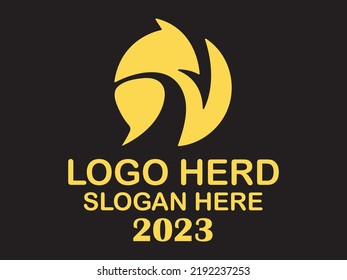 Logo Hard Est. 2023 . Happy New Year logo text design 2023 And logo business card design.