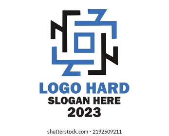 Logo Hard Est. 2023 . Happy New Year logo text design 2023 And logo business card design.