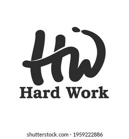 logo of hard work or HW