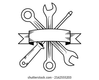 Logo for hardware store, brand of tools, screws, tlapalería,