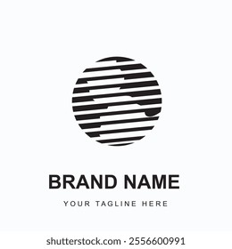The logo has a circle concept, lines arranged to form a pair of mysterious faces