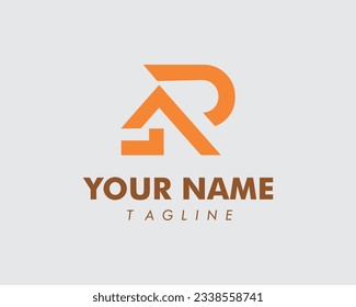 el logo tiene el concepto de las letras a y r formando un techo, de color naranja que simboliza la fuerza. el logotipo es adecuado para empresas del sector de la construcción, materiales de construcción, pesados equi