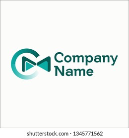 the logo has the concept of loading, rewind, play for video