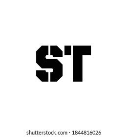 Das Logo hat die Initialen ST, ein minimalistisches kreatives Design