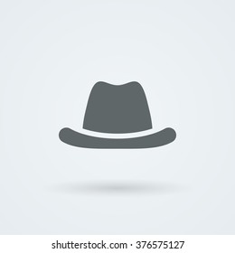 Logo hat. Laconic headdress. Icon. Mono Icon.