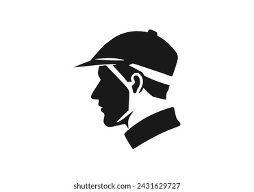 Logo of hat man icon vector silhouette isolated design