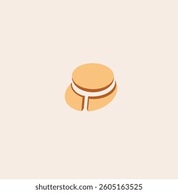 Logo for a hat shop. Brown gradient.