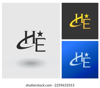 Logo HE or CHE Letter shape monogram