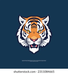 The logo head of an angry roar orange tiger vector brings an intense and dynamic energy to gaming brands. Its fierce expression and vibrant colors embody power and dominance, making it a striking logo