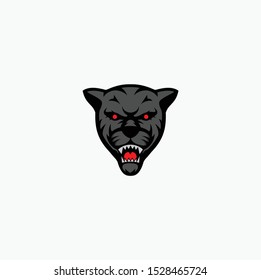 logo head Black panther on isolated white background.