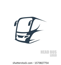 logo head bus transportation vector 