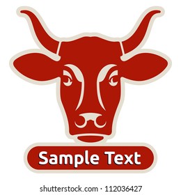 Logo with head of a cow