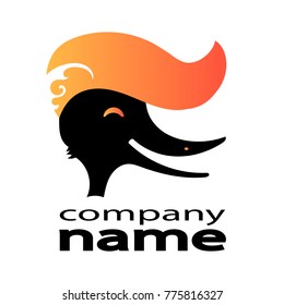 Logo of the head of a duck. Vector illustration.
