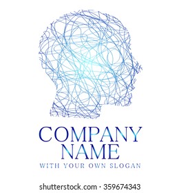 Logo Head Face Silhouette Vector Abstract
