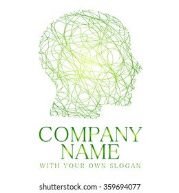 Logo Head Face Silhouette Vector Abstract