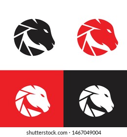 logo head goat vector animal