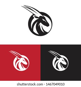 logo head goat vector animal