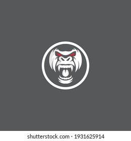 logo head gorilla vector illustrator