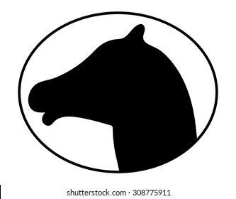 Logo of the head of horse 