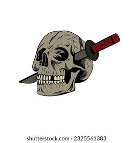 LOGO HEAD SKULL TATTO ILLUSTRATION
