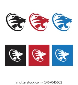 logo head  tiger animal vector 