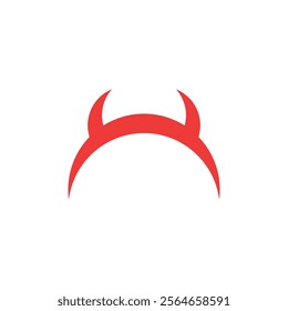 Logo headband and horn minimalist with blank background