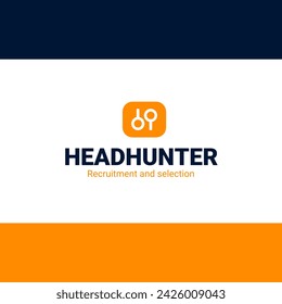 Logo HeadHunter Recruitment Selection Orange Vector