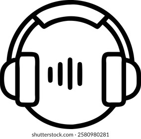 Logo of a headphone illustration