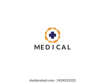 Logo for health care phonendoscope . Medical center logo template