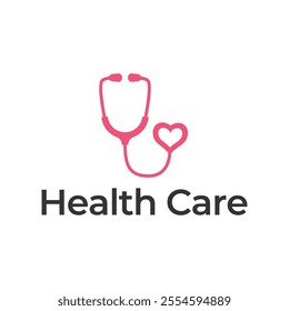 Logo for health care stethoscope. Medical health care logo design.