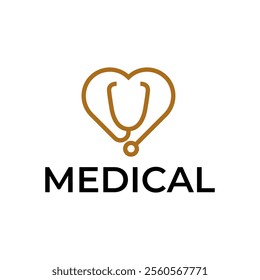 Logo for health care stethoscope. Medical health care logo design.