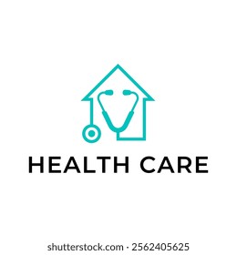 Logo for health care stethoscope. Medical health care logo design.