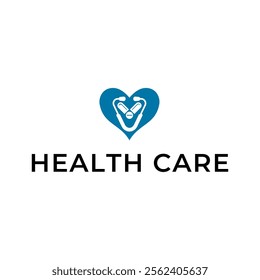 Logo for health care stethoscope. Medical health care logo design.