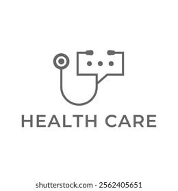 Logo for health care stethoscope. Medical health care logo design.