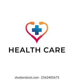 Logo for health care stethoscope. Medical health care logo design.