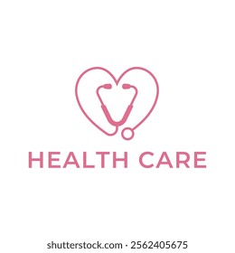 Logo for health care stethoscope. Medical health care logo design.