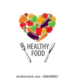 Logo of healthy eating. Vector illustration