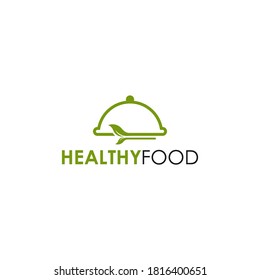 logo for healthy food in white background