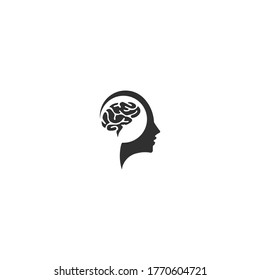 logo of a healthy human brain